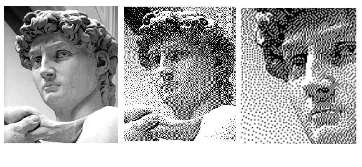 La seconda immagine è usata realizzando soltanto nero e bianco, eppure assomiglia molto alla prima.